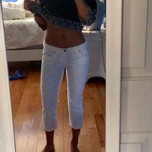 NWT LOFT White Denim Cropped Jeans- 00P